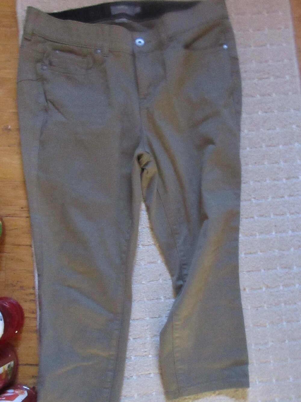 Torrid Crop Bombshell Skinny Olive Green Jeans 14